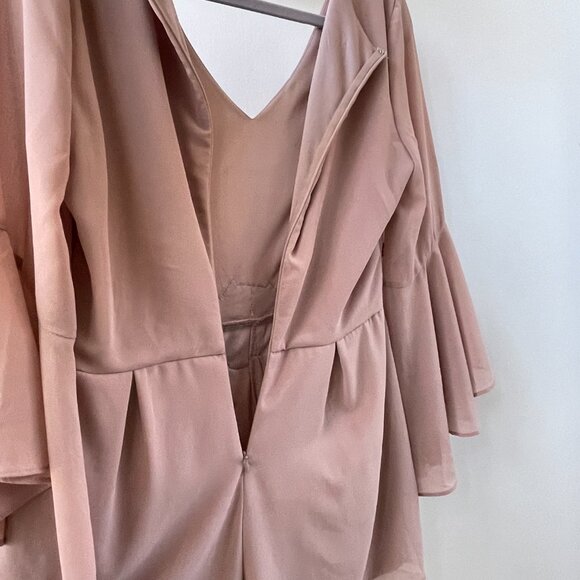 Romper pink/tan shorts and long sleeves size S - Picture 6 of 8
